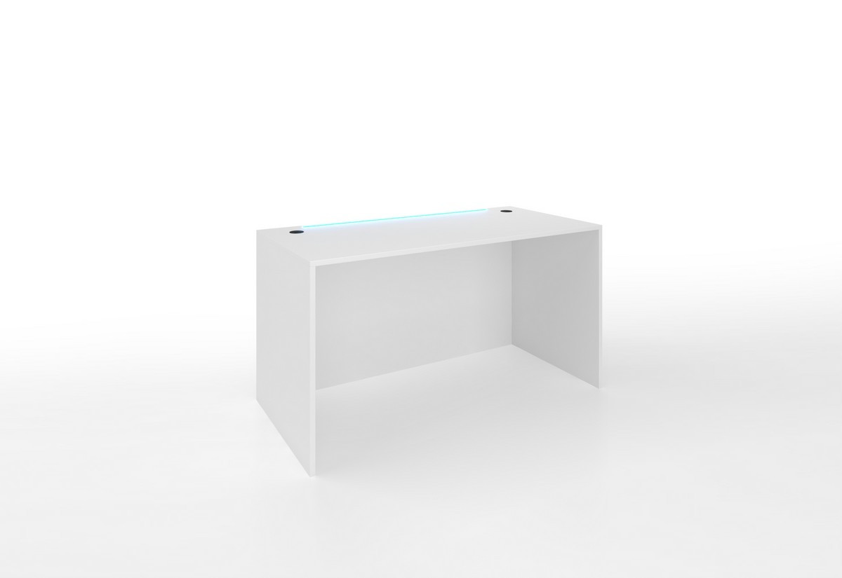 Supermobel Počítačový herní stůl A2 s LED, 120x72x60, bílá