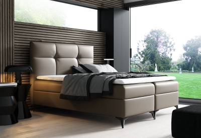 Čalouněná postel boxspring FIGARO + topper