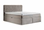 Čalouněná postel boxspring CHESTERFIELD + topper