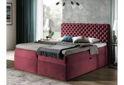 Čalouněná postel boxspring CHESTERFIELD + vrchní matrace