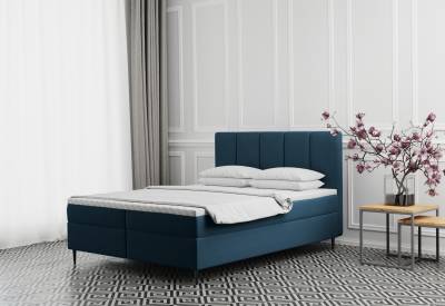 Čalouněná postel boxspring ADEL + topper