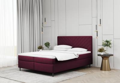Čalouněná postel boxspring BALTIC + topper