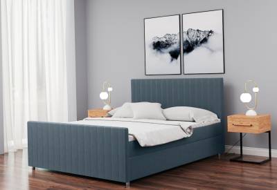 Čalouněná postel boxspring LANTINO + topper