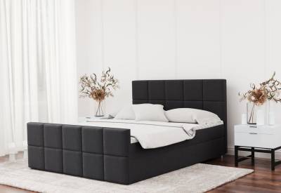 Čalouněná postel boxspring HANA + topper