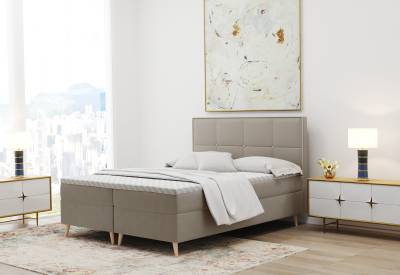 Čalouněná postel boxspring MANILA + topper