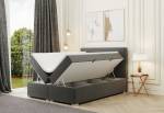 Čalouněná postel boxspring RIMINI + topper