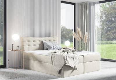 Čalouněná postel boxspring HAVANA + topper