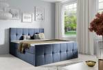 Čalouněná postel boxspring CHARLOTTE + topper