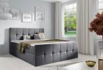 Čalouněná postel boxspring CHARLOTTE + topper