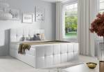 Čalouněná postel boxspring CHARLOTTE + topper