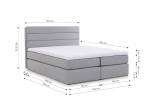 Čalouněná postel boxspring RIVIERA + topper