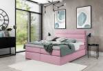 Čalouněná postel boxspring RIVIERA + topper