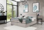 Čalouněná postel boxspring RIVIERA + topper