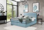 Čalouněná postel boxspring RIVIERA + topper