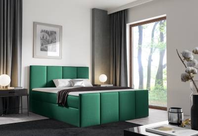 Čalouněná postel boxspring LARS + topper