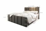 Čalouněná postel boxspring LAGO + topper