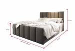 Čalouněná postel boxspring LAGO + topper