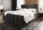 Čalouněná postel boxspring LAGO + topper