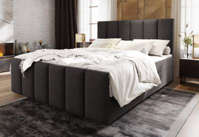 Čalouněná postel boxspring LAGO + vrchní matrace
