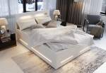 Čalouněná postel boxspring MANU + vrchní matrace