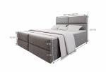 Čalouněná postel boxspring MULEN + topper