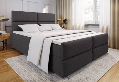 Čalouněná postel boxspring MULEN + topper