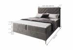 Čalouněná postel boxspring ROKIS + topper