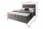 Čalouněná postel boxspring ROKIS + topper