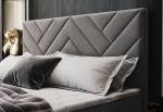 Čalouněná postel boxspring ROKIS + topper