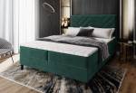 Čalouněná postel boxspring ROKIS + topper