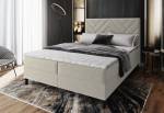 Čalouněná postel boxspring ROKIS + topper