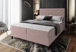 Čalouněná postel boxspring ROKIS + topper