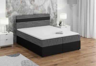 Čalouněná postel boxspring MODENA + topper