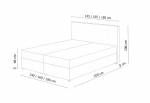 Čalouněná postel boxspring PORIO