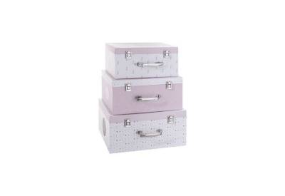Set úložných boxů STORAGE 2, růžová