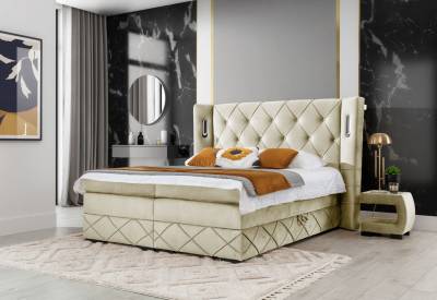 Čalouněná postel boxspring FOCUS LUX