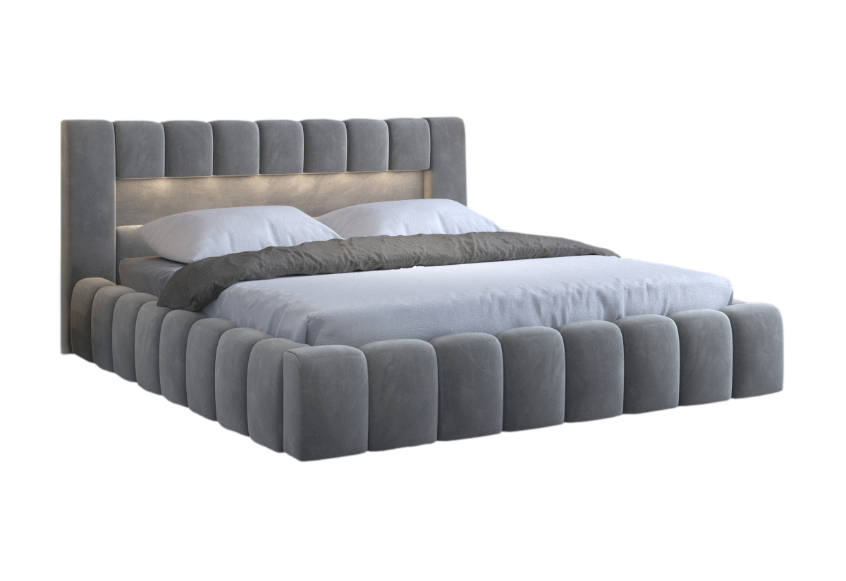 Supermobel Čalouněná postel LAMICA + matrace, 160x200, monolith 85