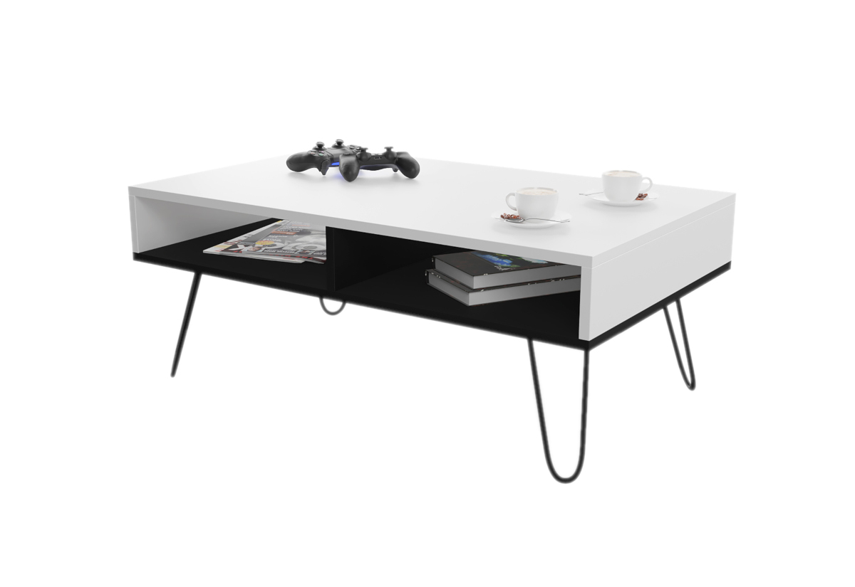 Supermobel Konferenční stolek ATTO, 100x45x60, bílá/černá