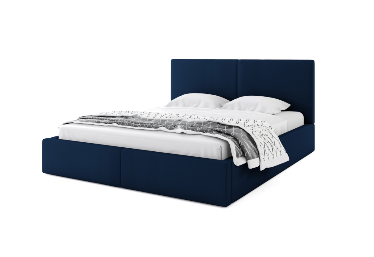 Supermobel Čalouněná postel HILTON 2, 180x200, modrá