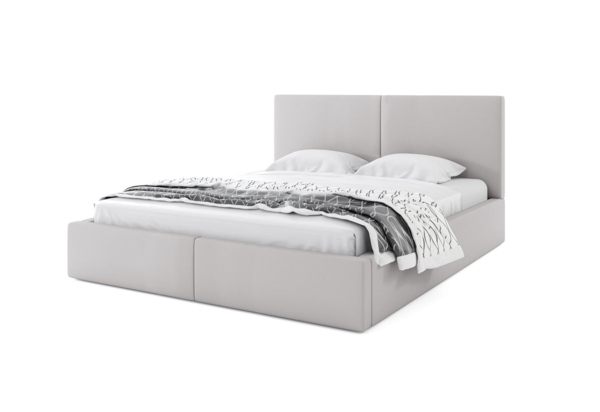 Supermobel Čalouněná postel HILTON 2, 180x200, šedá