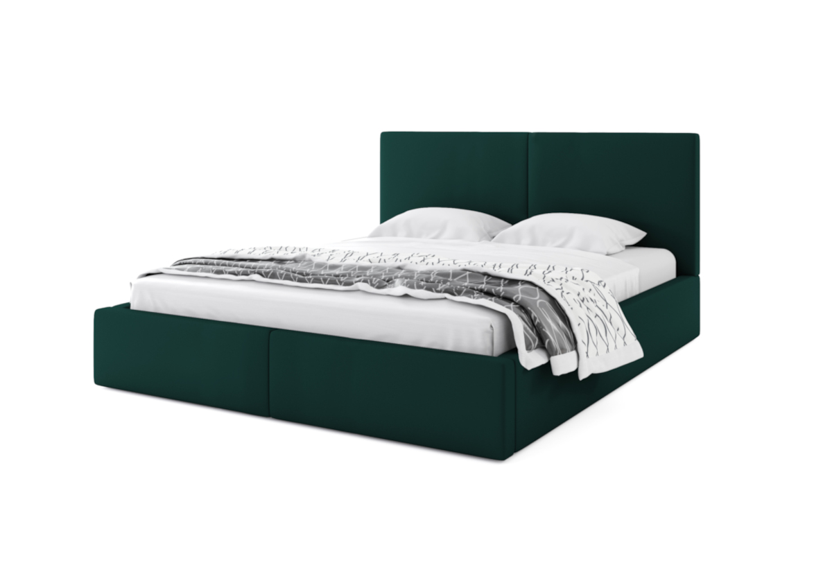 Supermobel Čalouněná postel HILTON 2, 160x200, zelená