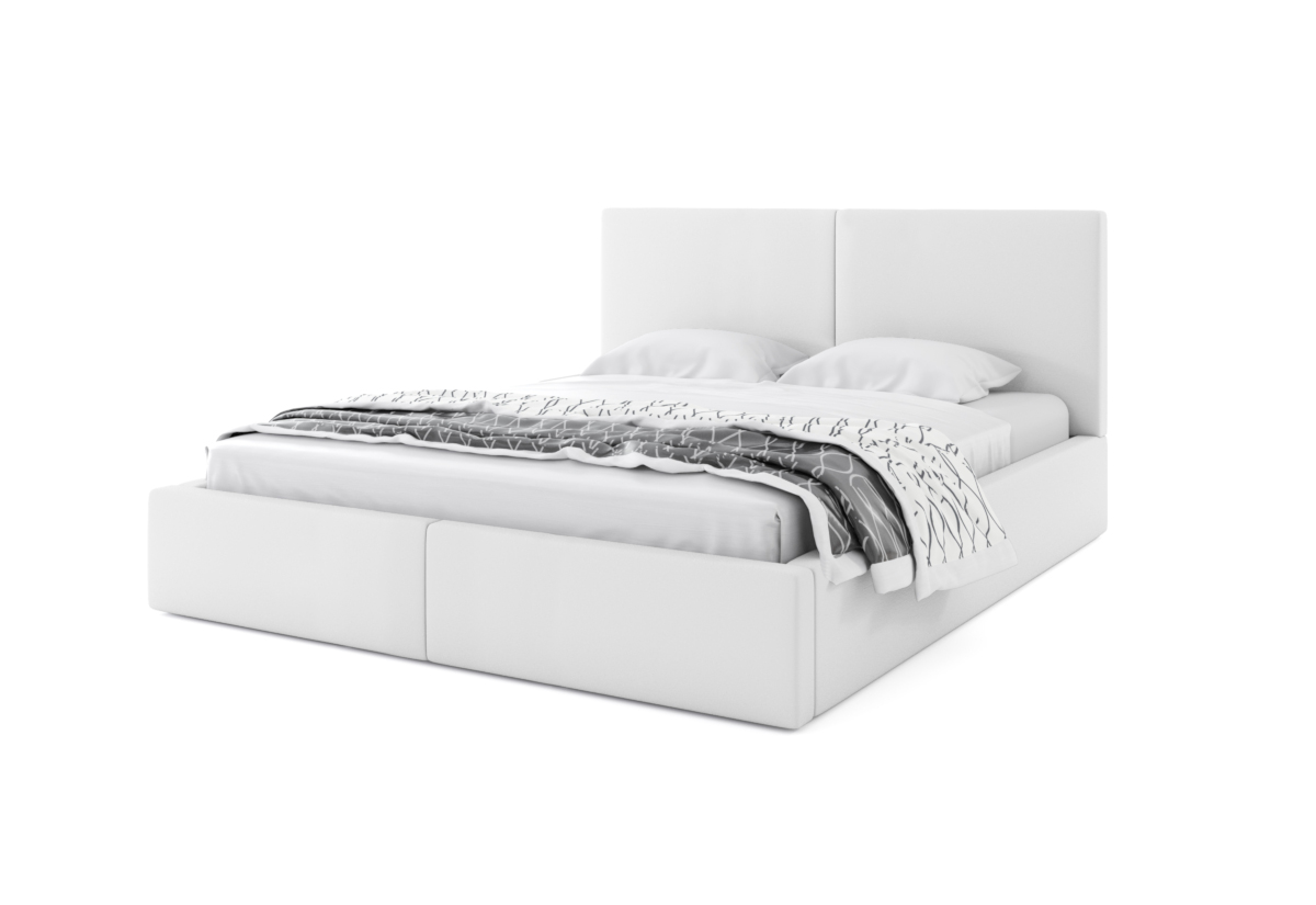 Supermobel Čalouněná postel HILTON 2, 140x200, bílá