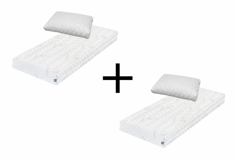 Akční set 1+1 pěnová matrace VISCO XXL + polštář ZDARMA