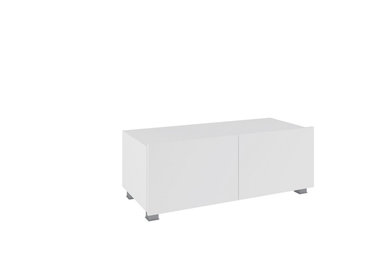 Supermobel TV stolek CALABRINI 100, 100x37x43, bílá/bílý lesk