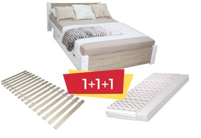 Postel GALAN + matrace + rošt ZDARMA