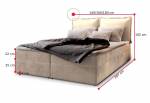 Čalouněná boxspring postel LENTE