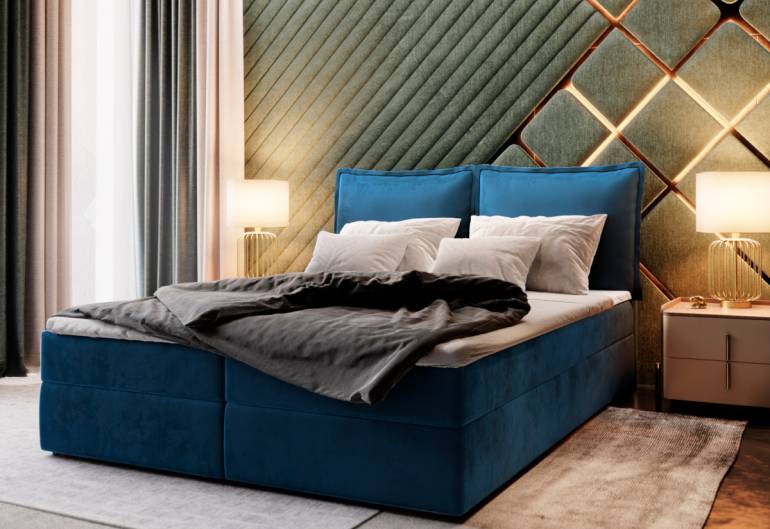 Čalouněná boxspring postel LENTE
