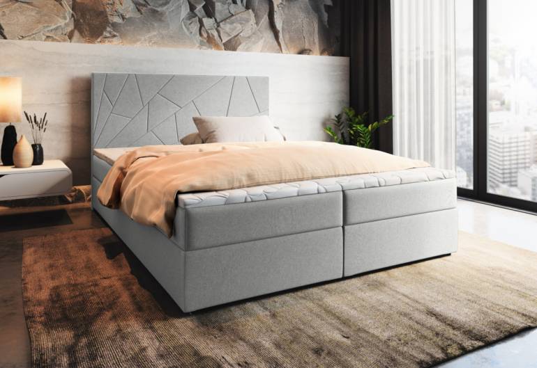Čalouněná boxspring postel MADO