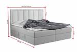 Čalouněná boxspring postel VOXI
