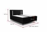 Čalouněná postel boxspring ONO 2 comfort